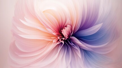 Creative Digital Drawing Softly Colored Floral Abstract Flower Art 