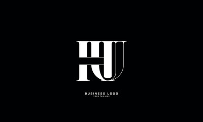 HU, UH, H, U, Abstract Letters Logo Monogram 