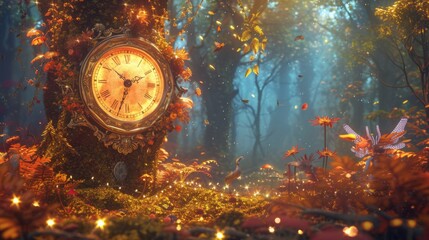 Magical journey through time in the enchanted forest