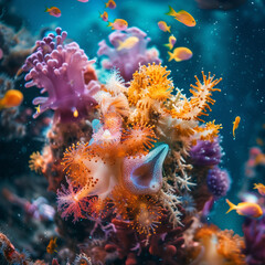 Vibrant Coral Reef Ecosystem with Diverse Marine Life
