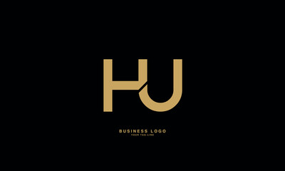HU, UH, H, U, Abstract Letters Logo Monogram 