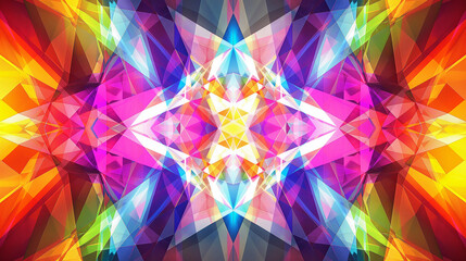Super creative pink fractal background. Colourful light distortion. Kaleidoscope pattern,