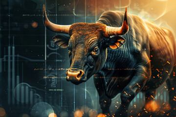 Bull market uptrend for stock market