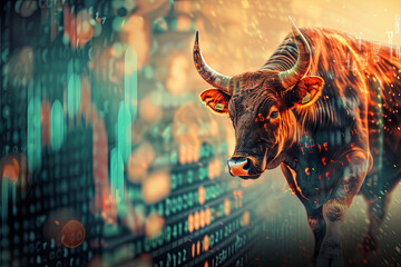 Bull market uptrend for stock market