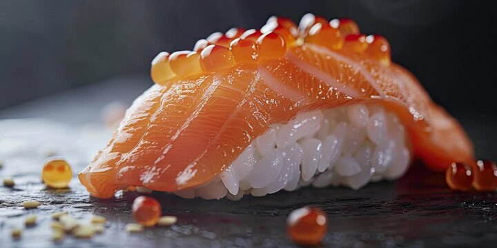 Sushi Photograph Asian Oriental Traditional Seafood Cuisine from Japanese