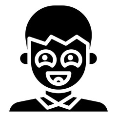 HAPPY,man,smileys,curly hair.svg