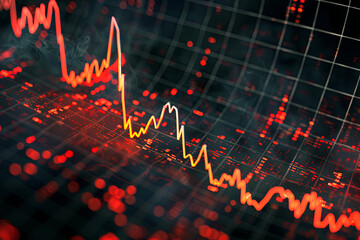 Fototapeta premium A downtrend chart for stock market