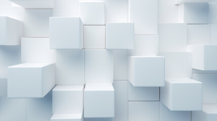 Sleek White Cube Pattern for Modern Design