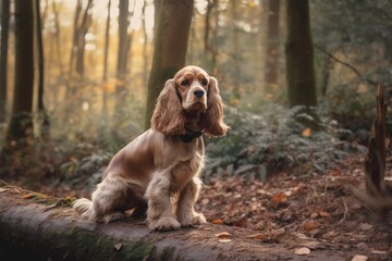 English cocker spaniel puppy portrait