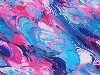 Abstract Hand Drawing Digital Painting Multi Color Marble Textured Liquid Fluid Wavy Fluid Seamless Pattern Tie Dye Batik Background