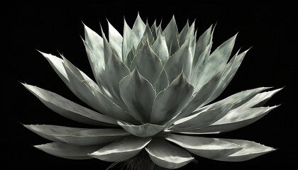 agave bush png file of isolated cutout object with shadow on transparent background