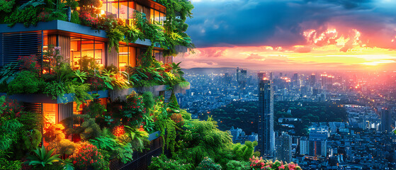 Naklejka premium Urban Skylines: Asian Metropolis in Twilight. Aerial View of Taipei City with Modern Architecture
