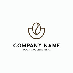 Coffee beans logo vector