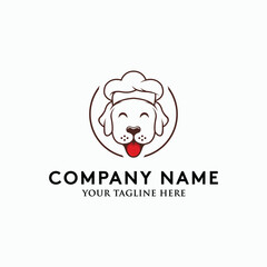 Dog chef logo vector