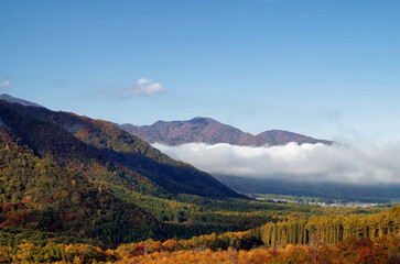 福島県　観音沼の紅葉