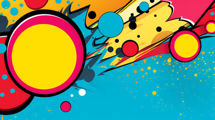 Comic polka dot speech bubbles, comic art illustration background
