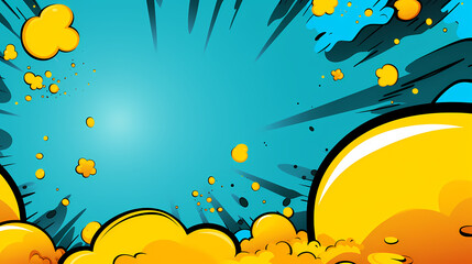 Comic polka dot speech bubbles, comic art illustration background