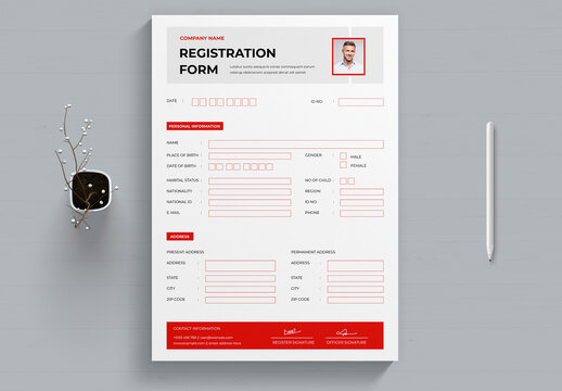 Registration Form Layout