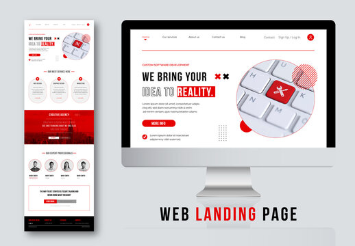 Website Landing Page Design Layout