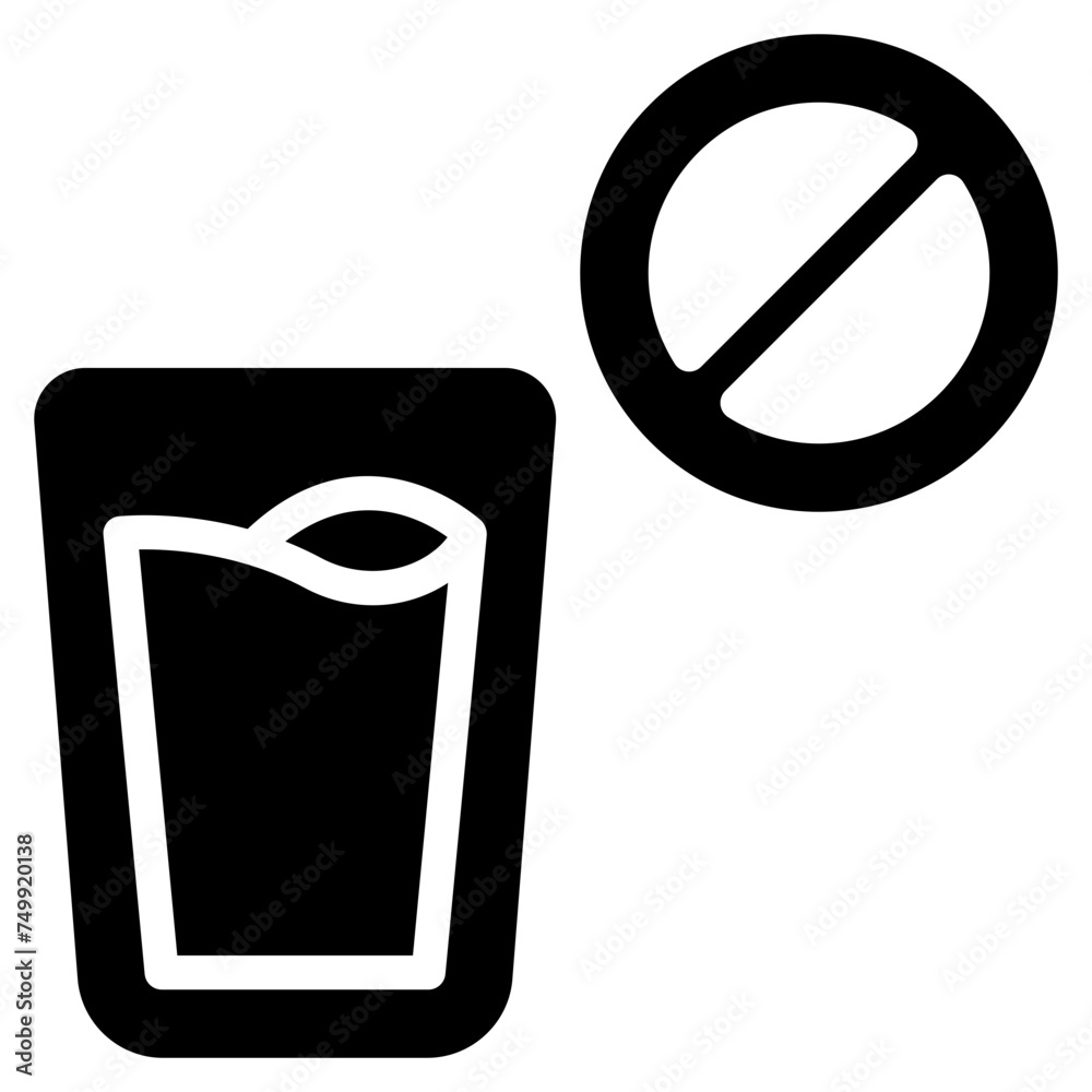 Sticker No Drink Icon