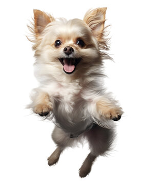 A dog image digitally enhanced mike playful, Isolated on transparent PNG background, Generative ai