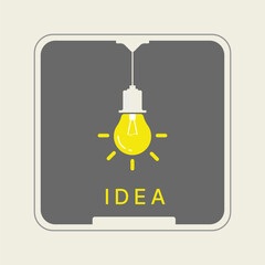Hang Lamp idea icon flat design