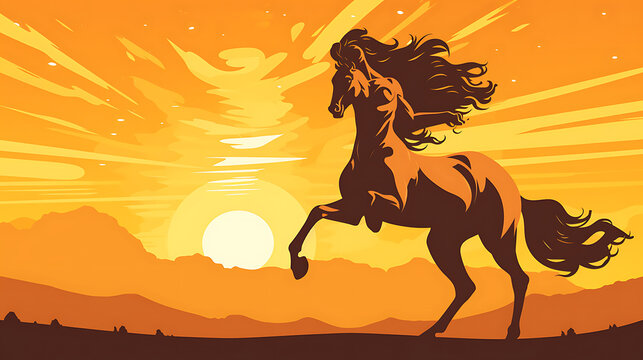 A vector image of a mythical centaur.