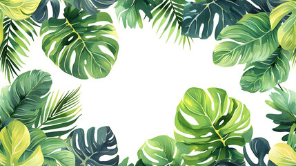 simplistic, monstera leaf print, white background