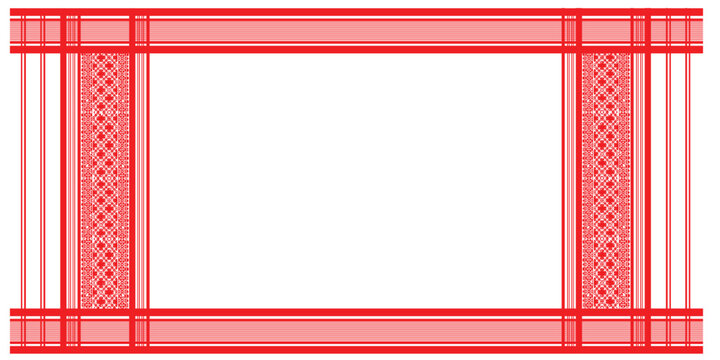 gamosa or gamusa from assam.gamosa textile pattern. gamosa or gamusa is an article of significance for the indigenous people of Assam, India. It is generally a white rectangular piece of cloth vector	