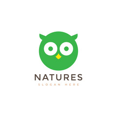 nature owl bird logo symbol graphic design vector