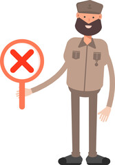 General or Soldier Character Showing Wrong Mark
