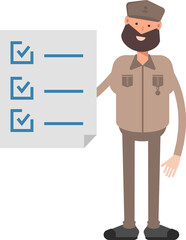 General or Soldier Character and Check List Document
