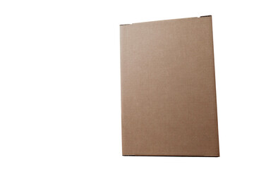 Cardboard box. Isolated object. Box in perspective. Packaging concept. Delivery concept.