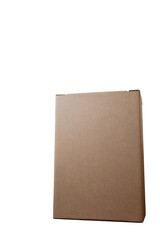 Cardboard box. Isolated object. Box in perspective. Packaging concept. Delivery concept.