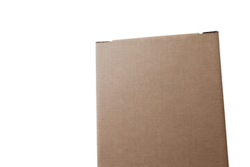 Cardboard box. Isolated object. Box in perspective. Packaging concept. Delivery concept.