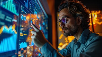 Fototapeta premium Data analytics in digital marketing decision-making Utilize data insights to optimize marketing strategies and improve customer targeting 