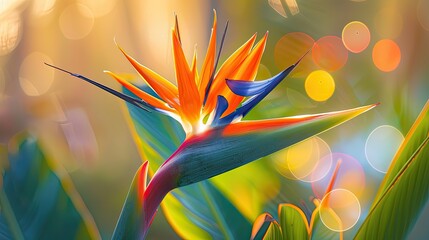 Bird of Paradise flower. Generative AI