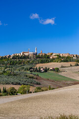 Fairy-tale panoramic landscape in the mountains, Tuscany, Italy