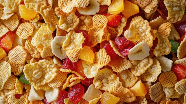 Corn crunch in shop. Generative AI