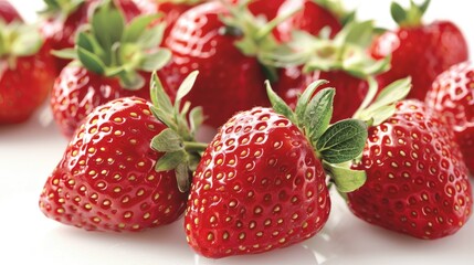 Fresh strawberries. Generative AI