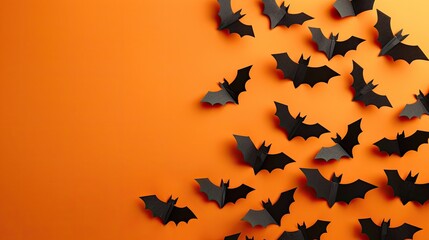 Halloween bats decoration. Generative AI