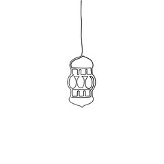 Islamic Lantern Continuous Line Drawing 