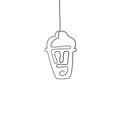 Islamic Lantern Continuous Line Drawing 
