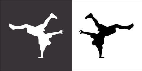 Fototapeta na wymiar Illustration vector graphics of breakdance icon