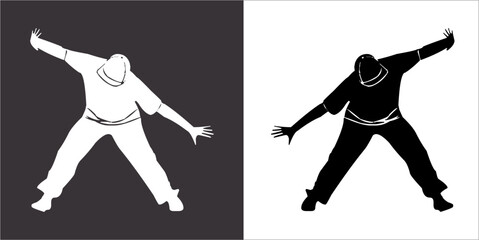 Illustration vector graphics of breakdance icon