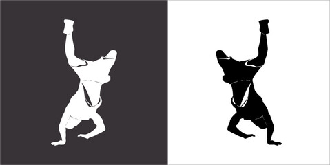 Illustration vector graphics of breakdance icon