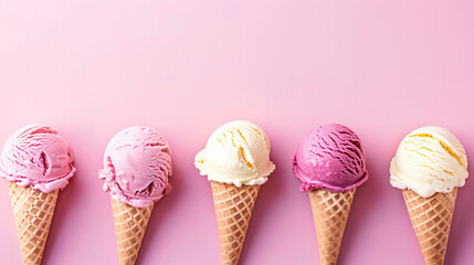 夏に食べる冷たくておいしいアイスクリーム - obrazy, fototapety, plakaty