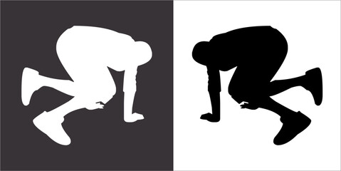 Illustration vector graphics of breakdance icon