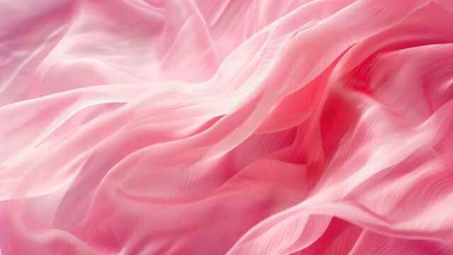 Close up photo of pink fabric, suitable for textile backgrounds.