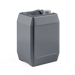 Grey Plastic Jerrycan with Oil, Cleanser, Detergent, Antibacterial Soap, Liquid Soap, and Milk on a Isolated Background.